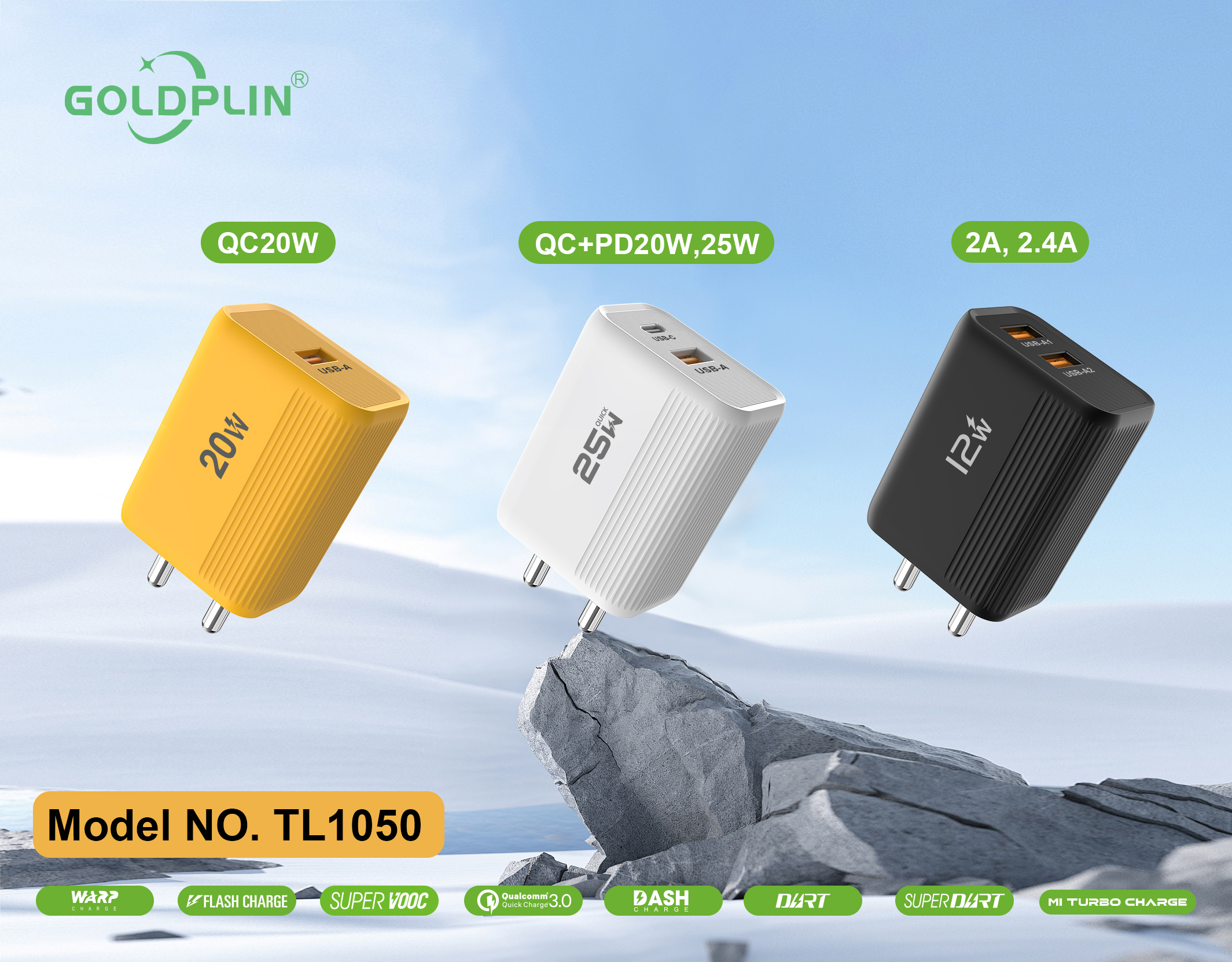 Fast Phone Charger TL1050 BIS PIN Full protocol 2.0A,2.4A,QC20W/30W,A+C20W/25W