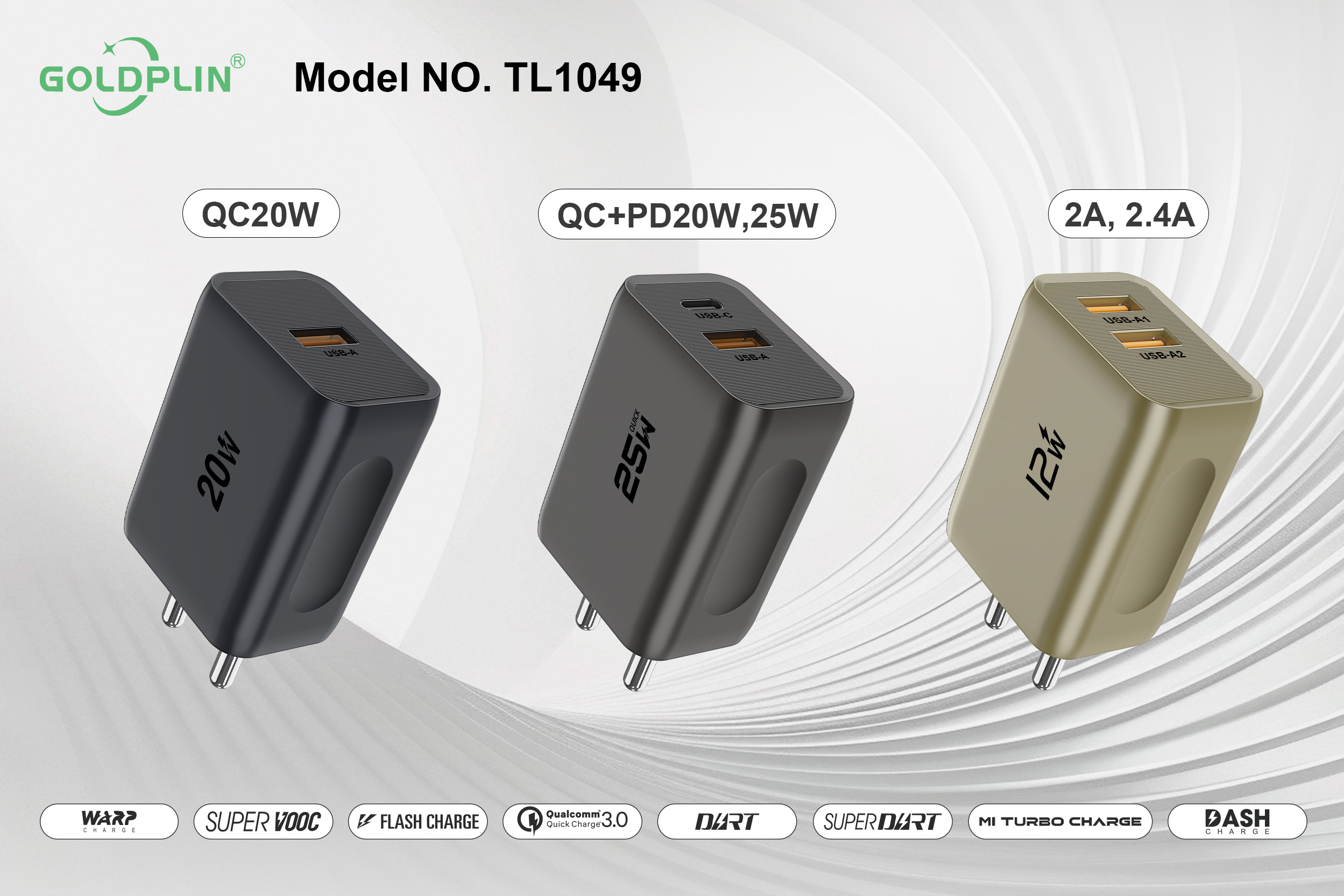 Fast Phone Charger TL1049 BIS PIN Full protocol 2.0A,2.4A,QC20W/30W,A+C20W/25W,Professional custom-made charger