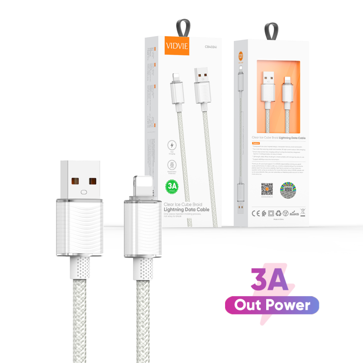 Vidvie CB4024i 1.2M 3A Light Ning Cable