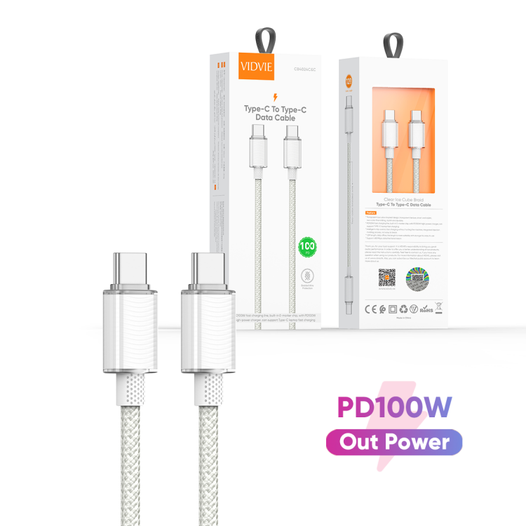 VIDVIE CB4024C&C PD 100W Type-c to Type c Data Cable