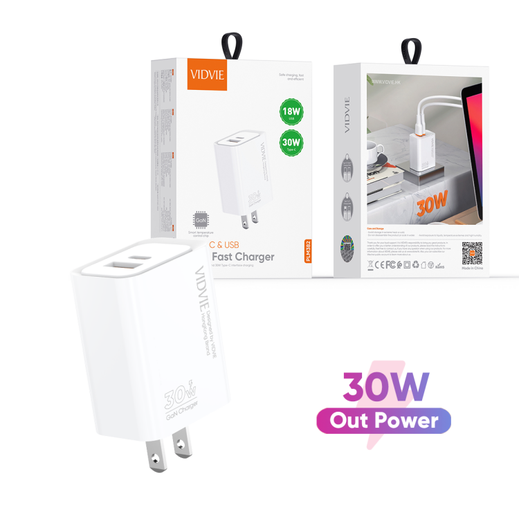 VIDVIE PLE282 Type-C & USB GaN Fast Charger