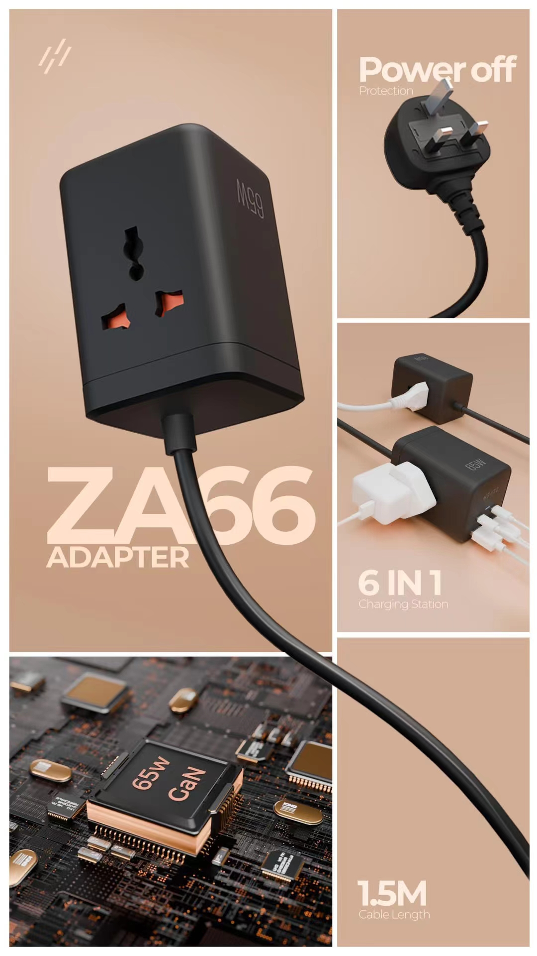 HEATZ ZA66 65W UK Power Adapters