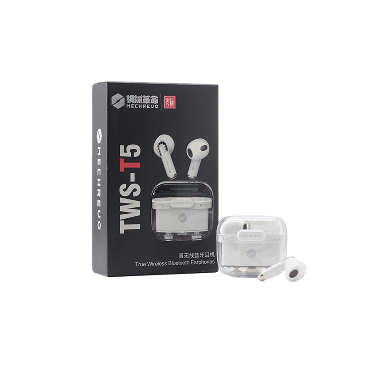 TWS-T5 Bluetooth 5.3,ENS call noise reduction, battery life 4-6 hours, semi-in-ear.