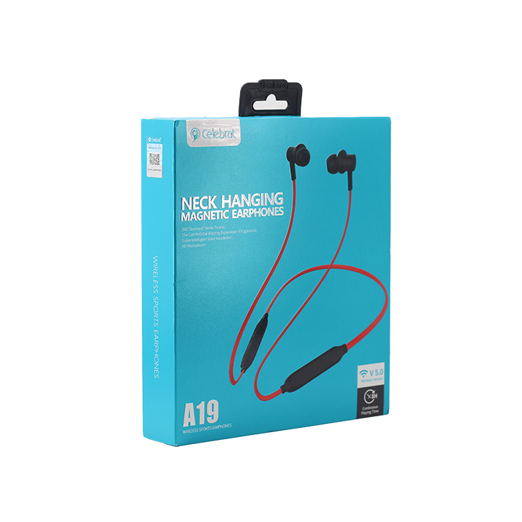 A19 Bluetooth 5.0 (common mode scheme, no complex noise reduction) magnetic in-ear design, supporting about 5 hours ofcontinuous