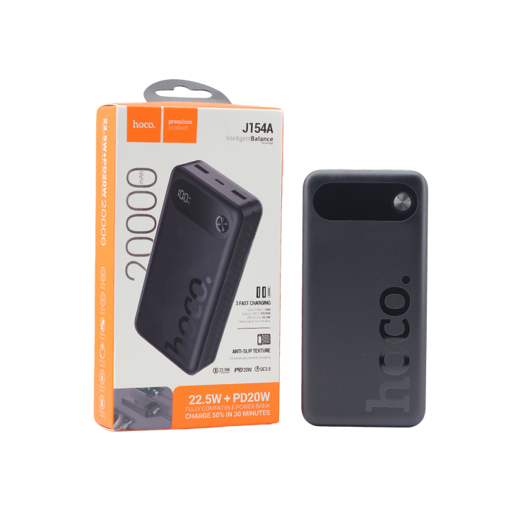 Nominal 20000mAh(5-cell 18650 battery scheme fast charging: 22.5W SCP+PD20W+QC3.0 protocol fast charging interface: dual USB-A o