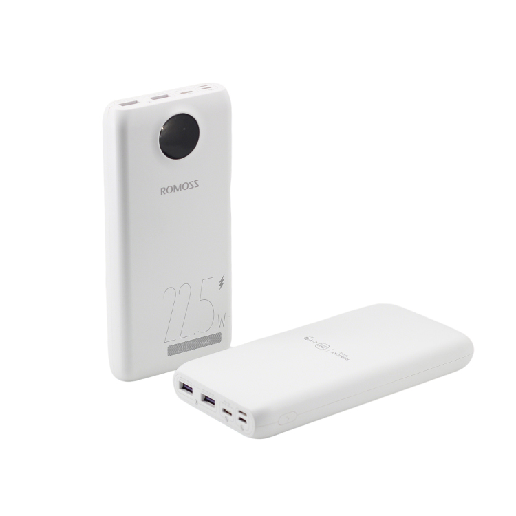 Brand: ROMOSS Model: PB20F/PPB20-571 Capacity: nominal 20000mAh, rated capacity 12500mAh(5V/3A).