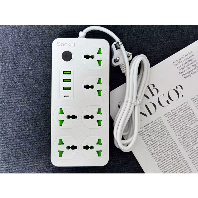 The universal hole patch panel with USB+Type-C needs to be adapted to BS1363 plug for export to the UK market.