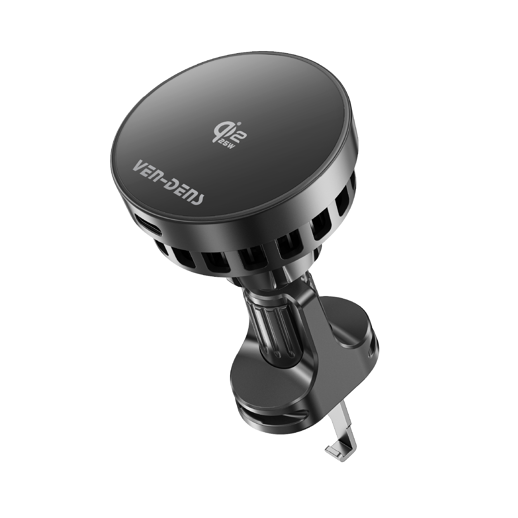 Qi2 25W Magnetic Wireless Car Charger, Air Vent Mount with Cooling Fan, Fast Charging Phone Holder--VD-WLC031