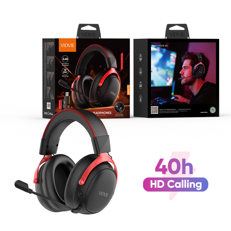 VIDVIE BBH2119 Four Modes Gaming Headphone With Detachable Microphone