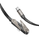 1.2M, black Type-C to IP 30W,  multi-function fast charging data cable with phone holder--VD-DC24CL
