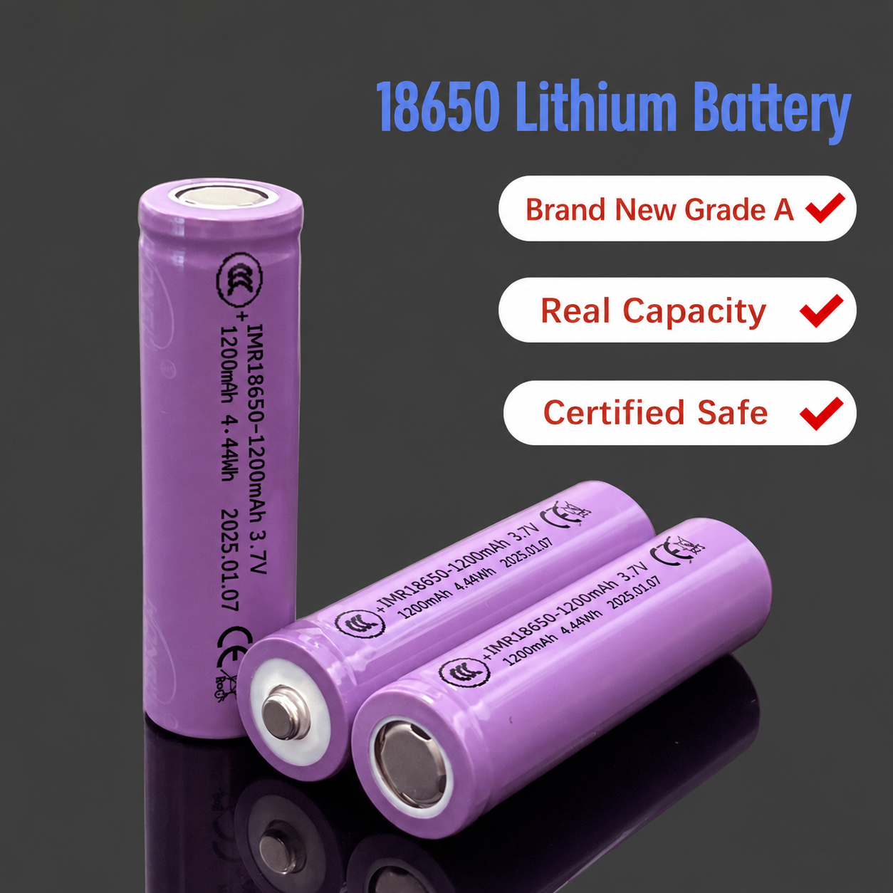 Hongli 18650 full-capacity range cylindrical lithium batteries