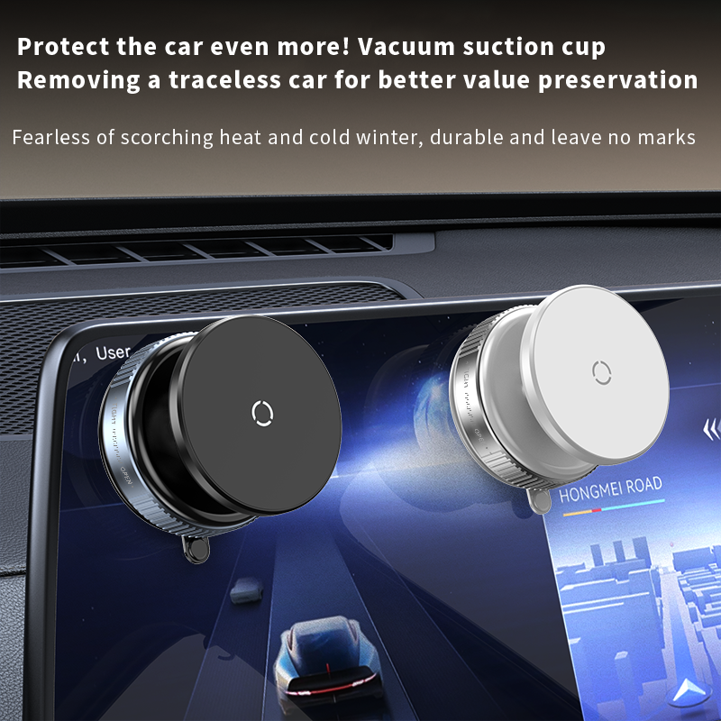 New magnetic mechanical vacuum telephone holder, rotating car-mounted universal telephone with powerful vacuum suction cup