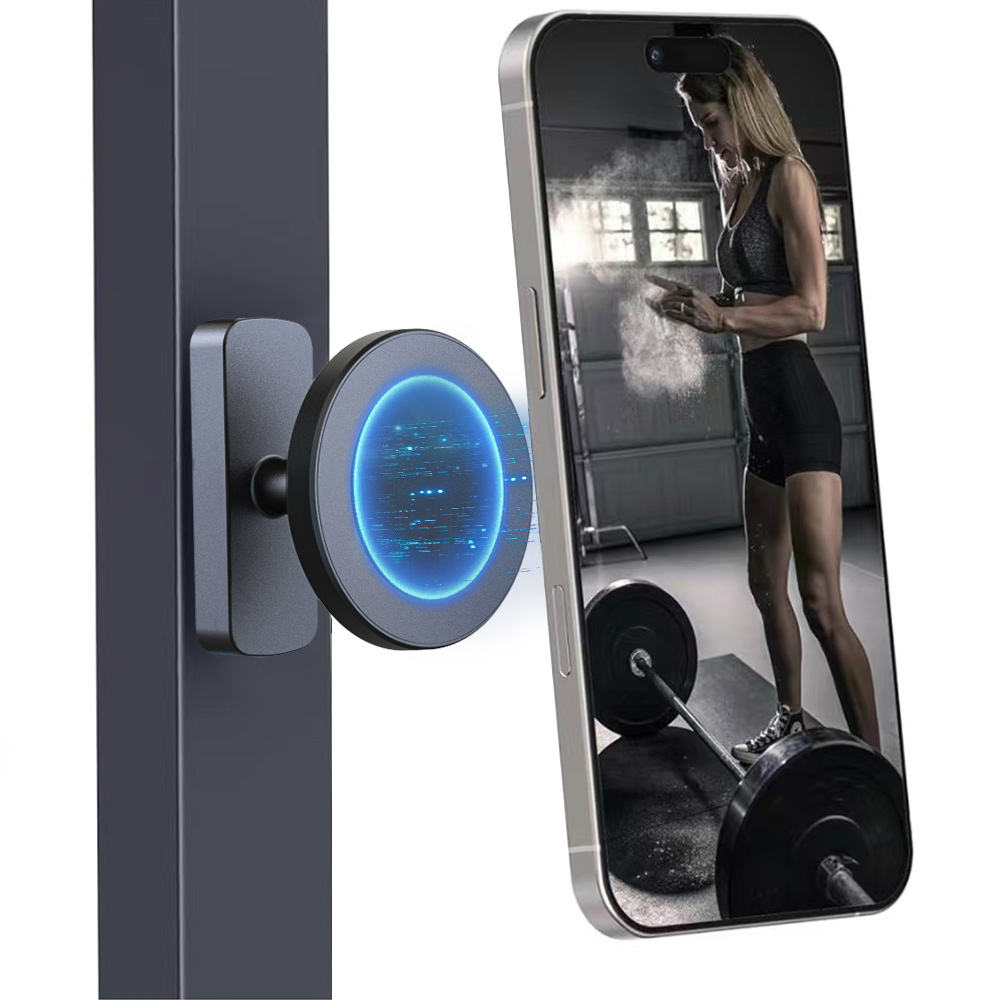 2026 New Double-Sided Strong Magnetic Telescopic Adjustable Height Phone Holder, Universal for Golf Carts and Gyms, N52 Mobile
