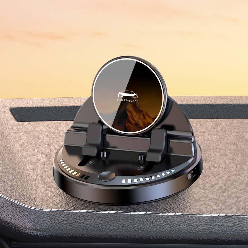 New wireless charger phone holder, with retractable wired car navigation dashboard mounting phone holder